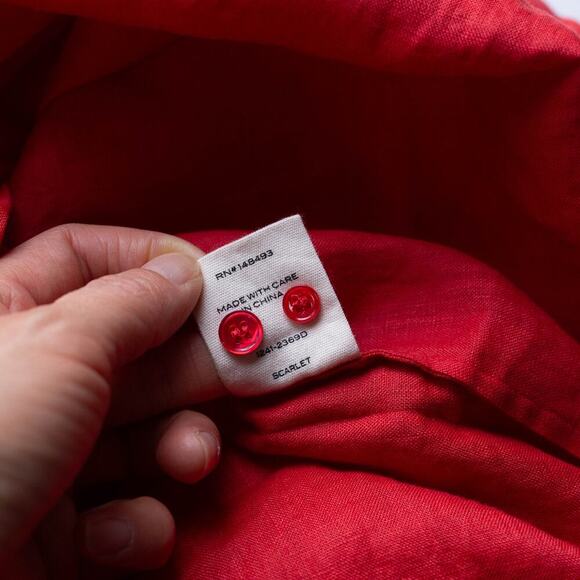 Doen Jora Linen Dress in Scarlet Size XS - Picture 9 of 11